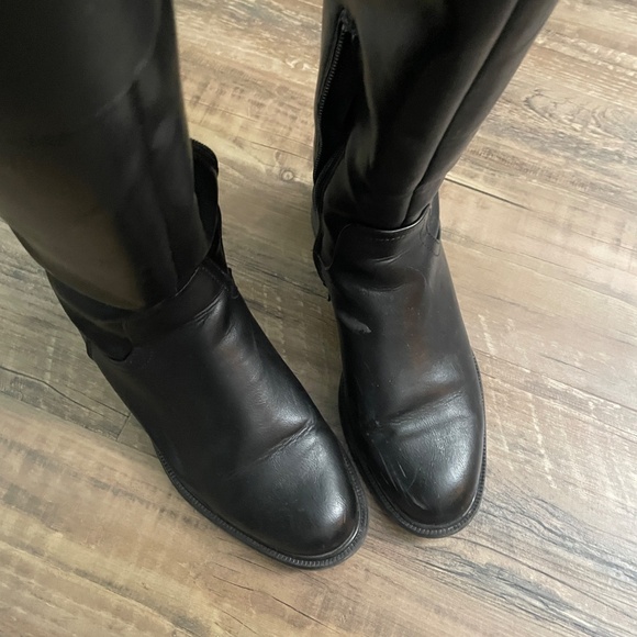 Women's Sienna Tall Riding Boots Black Knee High Boots - A New Day™ - Picture 8 of 8
